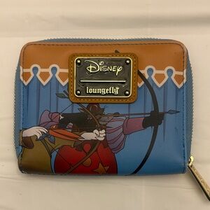 Disney Loungefly Robin Hood Wallet - Blue and Brown